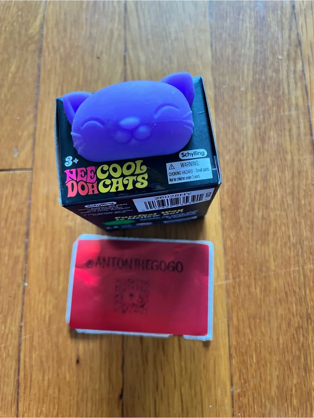 Schylling Needoh Cool Cats Purple Squishy Toy New In Box 100% Authentic